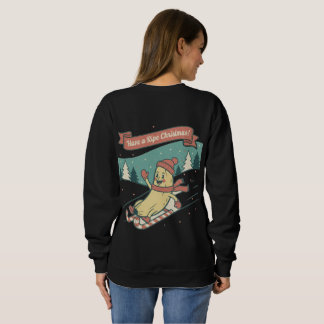 Sweatshirt Banane de Noël Mûre Ski Retro Cartoon Hoodies