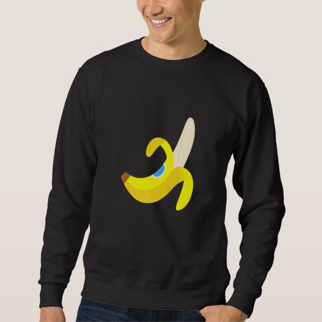 Sweatshirt Banane Plantain mignonne Ripe Fruit Peellé Yello (Devant)