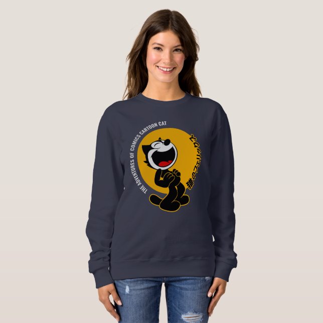 Sweatshirt Bande dessinée chat | Femmes (Devant entier)