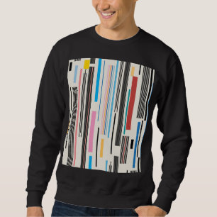 Sweatshirt Bandes colorées : Mélange Motif graphique
