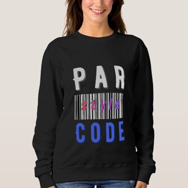 Sweatshirt Bar Style Code Modern Barcode Programming T-Shirt (Devant)