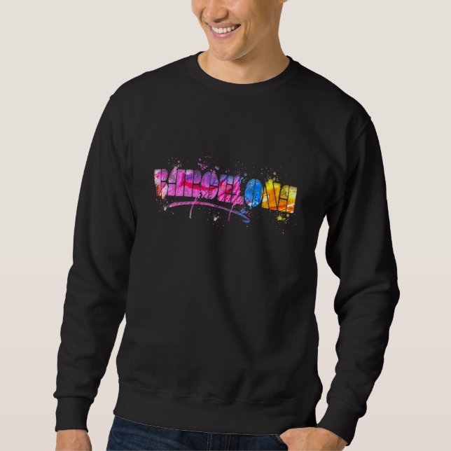 Sweatshirt Barcelona Cityscape Souvenir Barcelone Skyline (Devant)