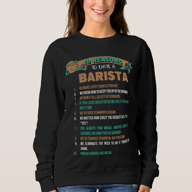 Sweatshirt Barista Coffeemaker Job (Devant)