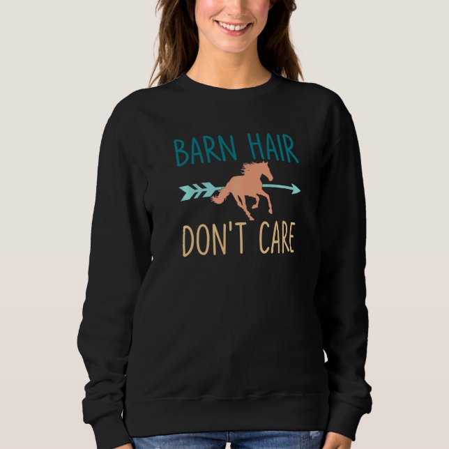 Sweatshirt Barne Cheveux Pas De Soins Cheval Equestre Rider N (Devant)