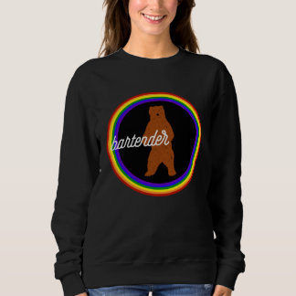 Sweatshirt Bartender  Bartender Pride Bear