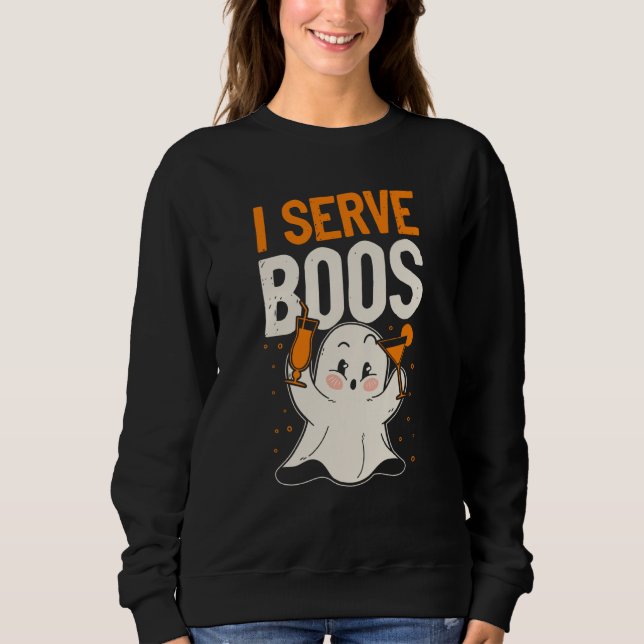 Sweatshirt Bartender Mixologist Halloween Pun I Serve Boos (Devant)