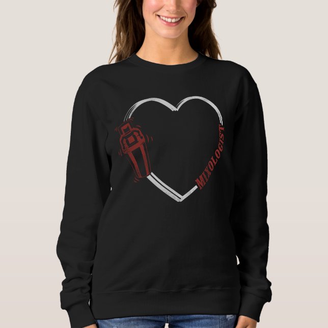 Sweatshirt Bartender Mixologist Heart Mixologist (Devant)