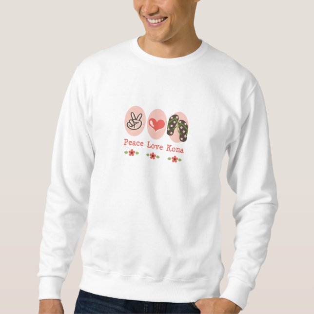 Sweatshirt Bascules électroniques de Kona d'amour de paix (Devant)