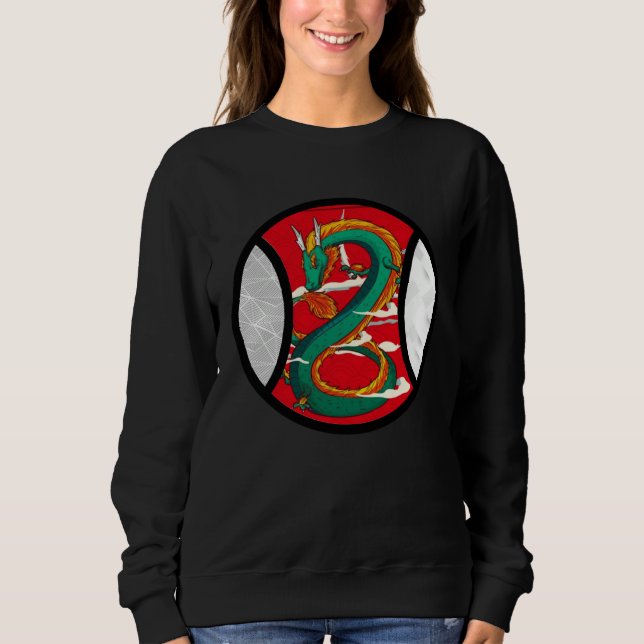 Sweatshirt Baseball Dragon  Bat And Ball Sport (Devant)