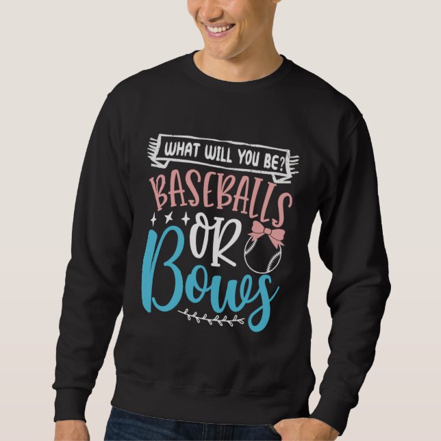 Sweatshirt Baseball Or Bows In Blue And Pink  Party Idea (Devant)