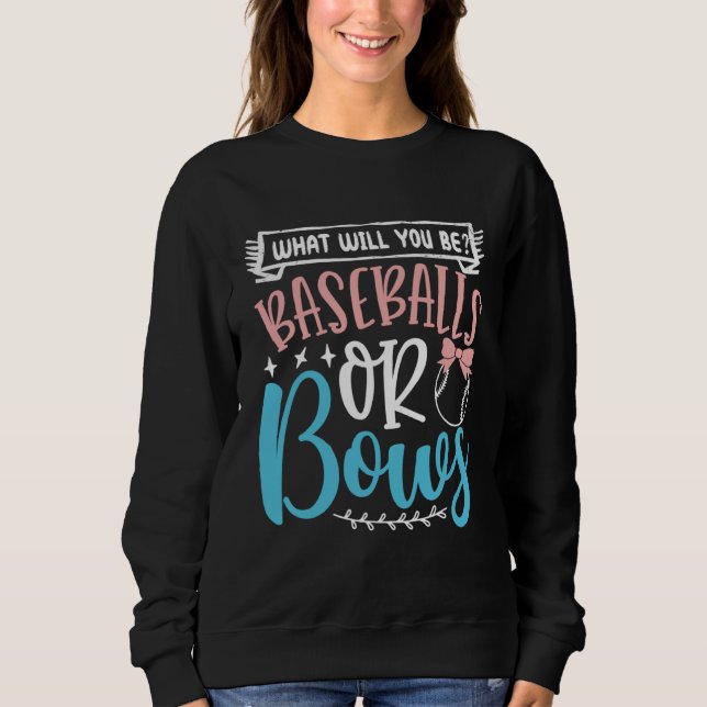 Sweatshirt Baseball Or Bows In Blue And Pink  Party Idea (Devant)