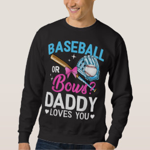 Sweatshirt Baseball Ou Bows Papa Vous Aime Révéler Le Sexe