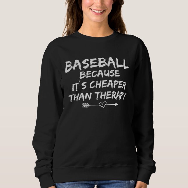 Sweatshirt baseball saying outfit baseball player (Devant)