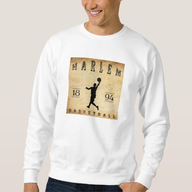 Sweatshirt Basket-ball 1894 de Harlem New York (Devant)