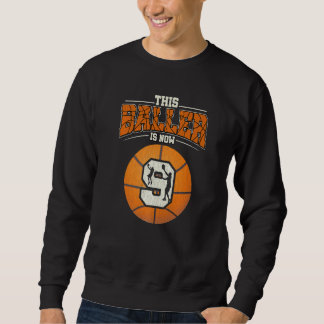Sweatshirt Basket-ball 9e Anniversaire Garçon Bball 9 ans Ol