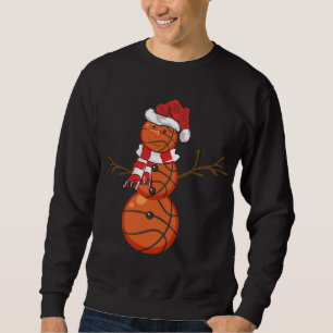 Sweatshirt Basket-ball Noël cadeau Snowman Basketball Chris
