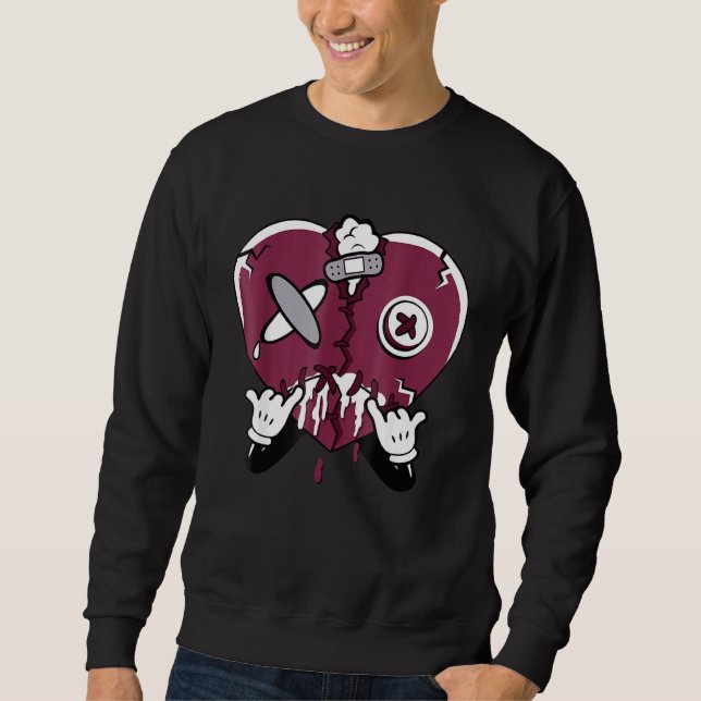 Sweatshirt Basket de plongée du coeur de Noël Matching 1 Retr (Devant)