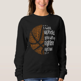 Sweatshirt Basketball Christian I Will Uphold You Right Hand 