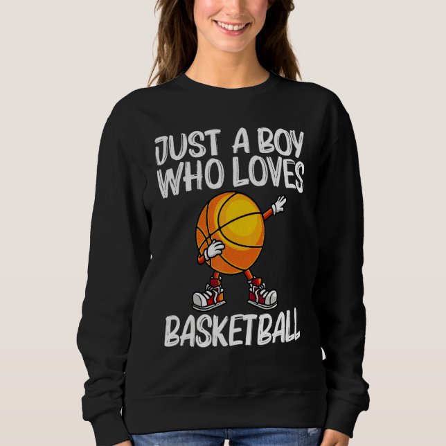 Sweatshirt Basketball Mignonne Pour Les Garçons Basketball En (Devant)