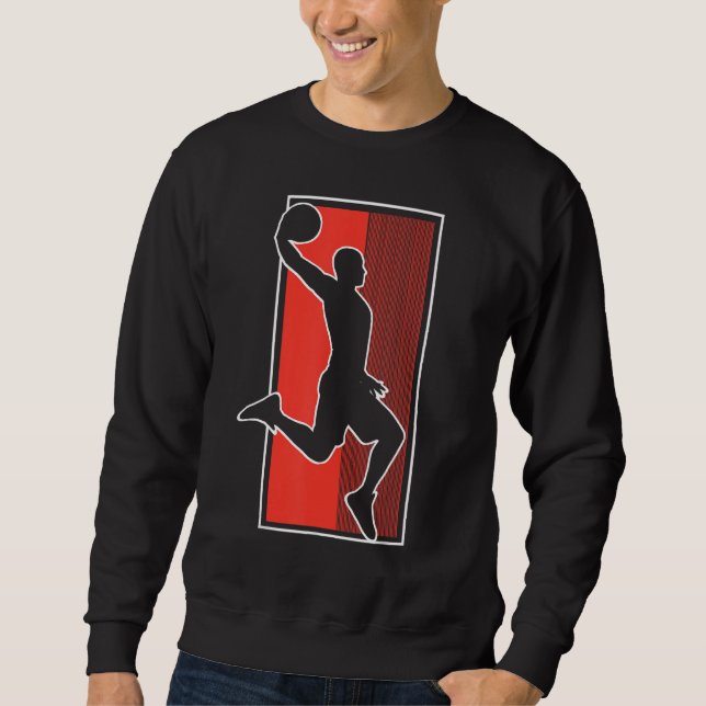 Sweatshirt Basketballer Basketball Hoop Dunking Basketball Ho (Devant)