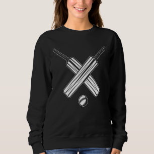 Sweatshirt Bat de cricket Casque de cricket Chaussures Maillo