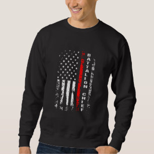 Sweatshirt Bataillon des pompiers Bataillon en chef Cadeau en
