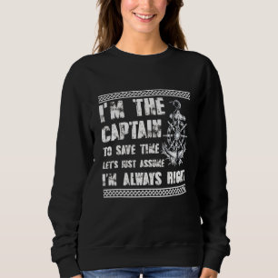 Sweatshirt Bateau Capitaine Pontoon Capitaine Papa Papa Papa