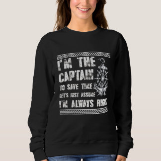 Sweatshirt Bateau Capitaine Pontoon Capitaine Papa Papa Papa 