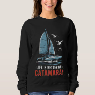 Sweatshirt Bateau Voilier Bateau Amateurs capitaine voile hab