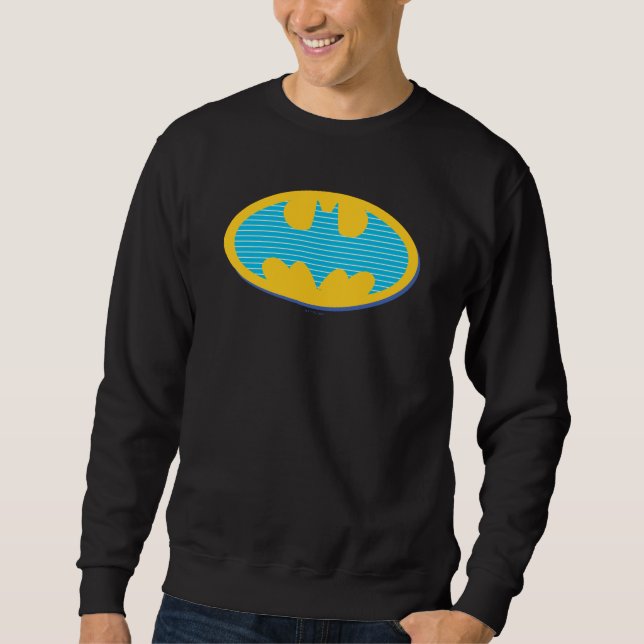 Sweatshirt Batman | Symbole Cyan Stripes (Devant)