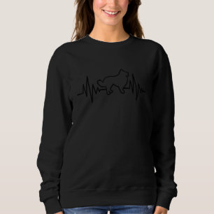 Sweatshirt Battement de coeur de Border Collie Ecg Propriétai