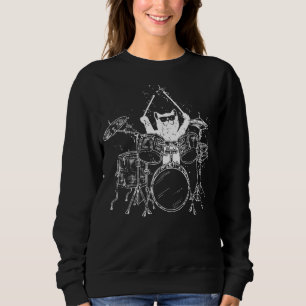 Sweatshirt Batterie de chat Jouer des tambours femmes