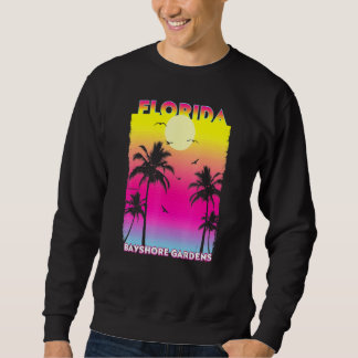 Sweatshirt Bayshore Gardens Floride Fl été Vintage coucher de