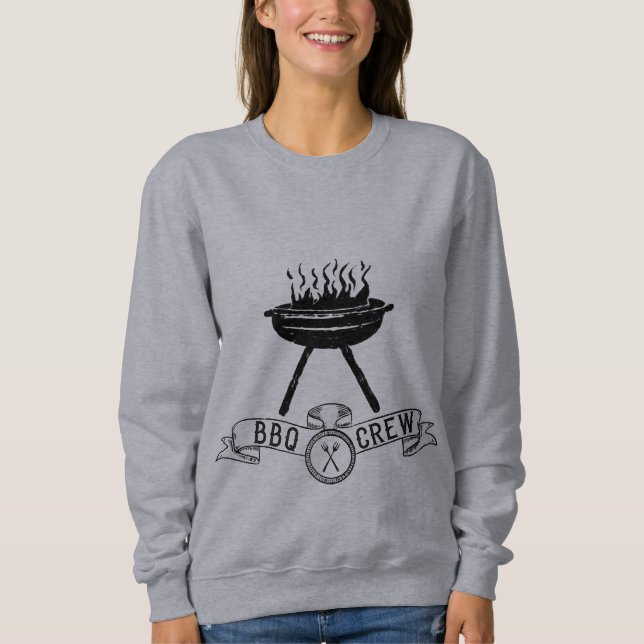Sweatshirt BBQ Crew rustique vintage (Devant)