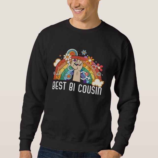 Sweatshirt Be Bi Cousin Bisexual Rainbow Pride March Bisexual (Devant)