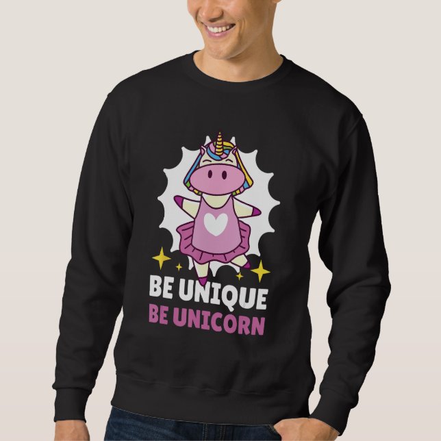 Sweatshirt Be Unique Be Unicorn 3 (Devant)