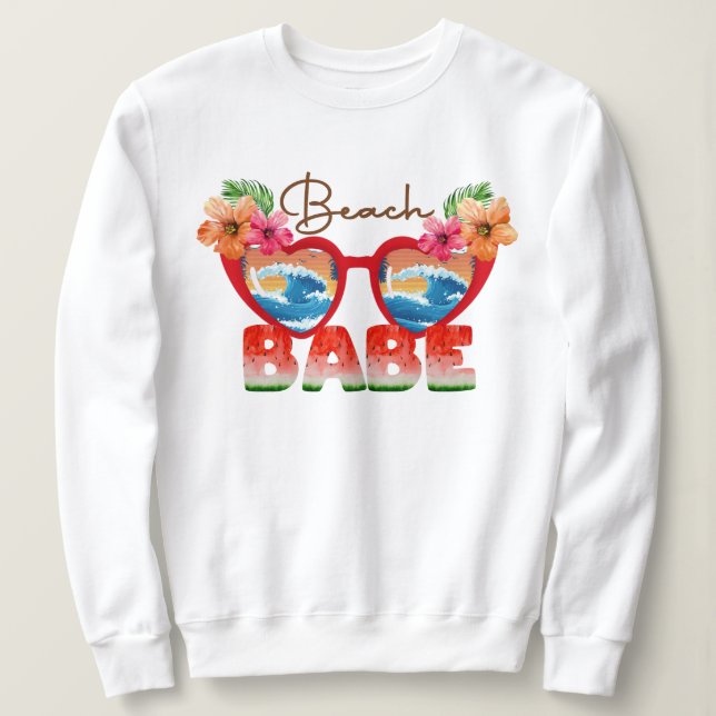 Sweatshirt Beach Babe (Design devant)