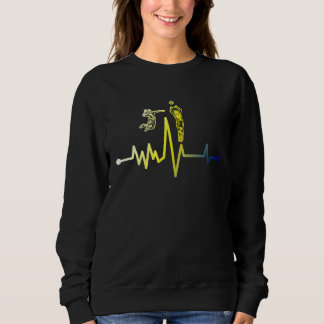 Sweatshirt Beach Volley Player Volleyball Player Heartbeat Vo