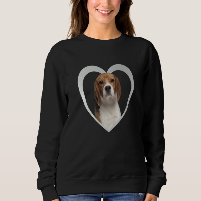 Sweatshirt Beagle Dog Heart Beagle (Devant)