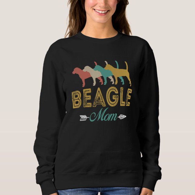 Sweatshirt Beagle Dog Retro Beagle Mom grandma (Devant)
