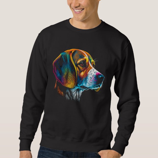 Sweatshirt Beagle Face For Dog Owners (Devant)