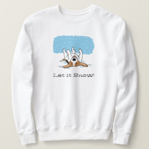 Sweatshirt Beagle neige d'hiver - mignon laissez-le neiger ch