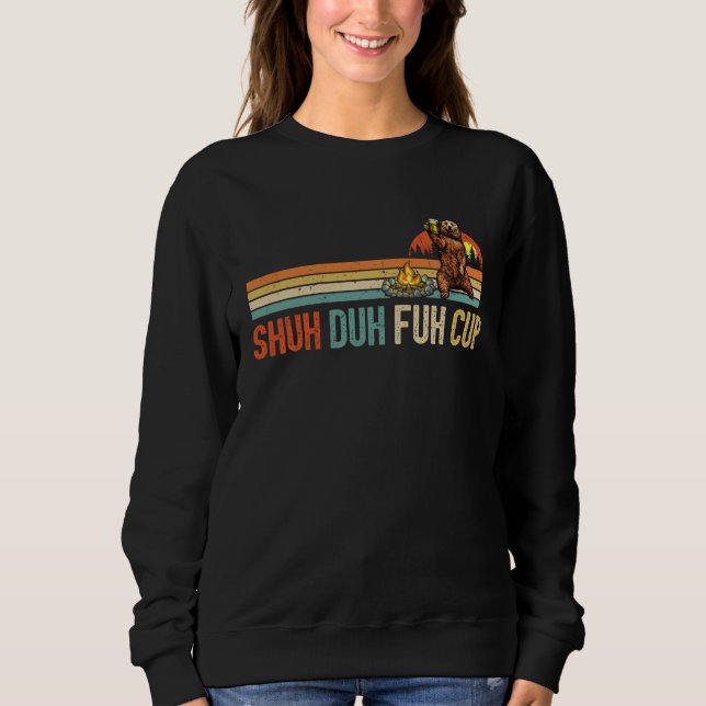 Sweatshirt Bear Drinking Bear Camping Outdoor (Devant)