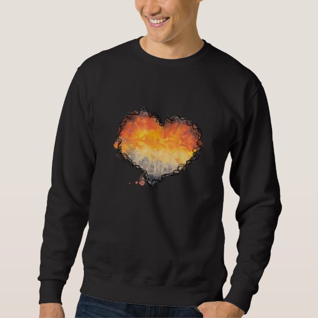 Sweatshirt Bear heart community graphic with colourful waterc (Devant)