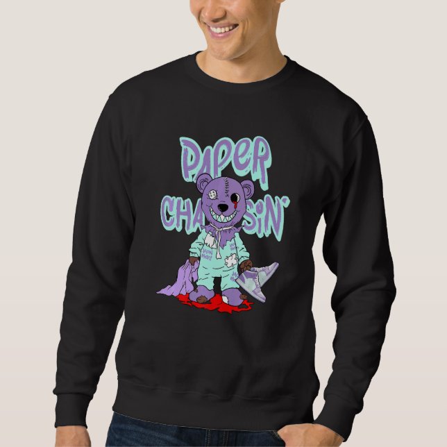Sweatshirt Bear Paper Chasin' Purple Pulse 1s Matching (Devant)