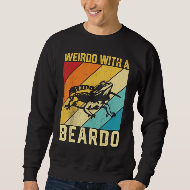 Sweatshirt Bearded Dragon Beardie Weirdo With A Beardo 1 (Devant)