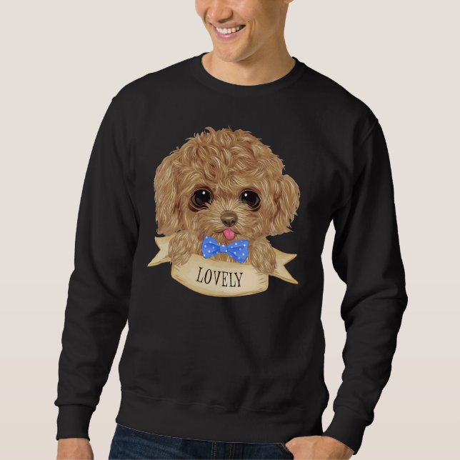 Sweatshirt Beau chien de caniche (Devant)
