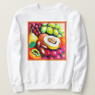 Sweatshirt Beau Mélange de peinture de fruits de raisin. Comm