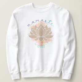 Sweatshirt Beau mot namaste écrit avec Lotus Design