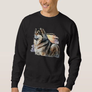 Sweatshirt Beau portrait aquarelle de Malamute d'Alaska